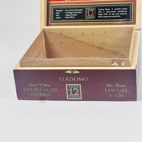 Two Empty Cigar Boxes Cohiba Nicaragua & Perdomo 12 Year Bourbon Barrel Aged - Picture 6 of 13